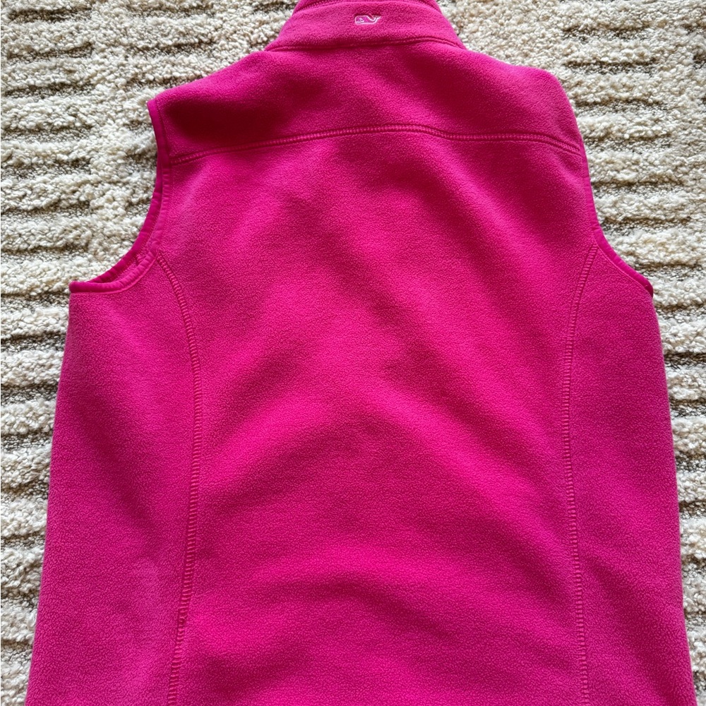 Vineyard Vines Girl’s Large (14) Bright Pink Fleece Vest in VGUC - Picture 5 of 6